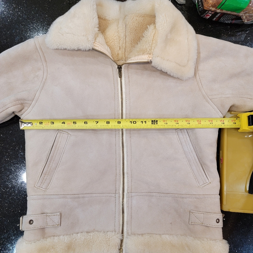 Cream Shearling Lined Jacket - image 3